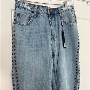 One Teaspoon Blue Straight Leg Jeans